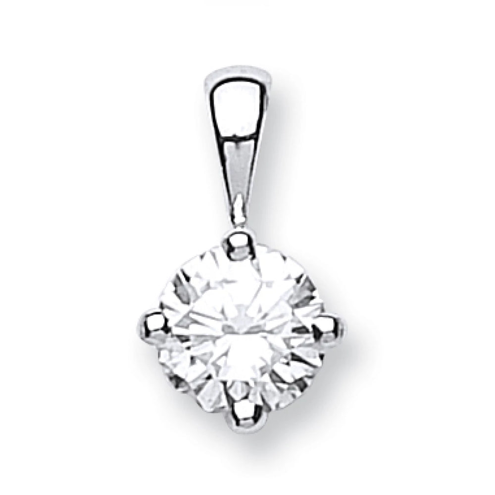 18ct White Gold 0.70ct Claw Set Diamond Solitaire Pendant