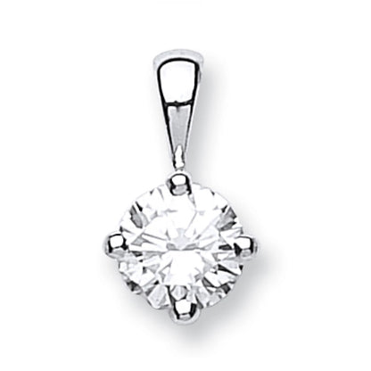 18ct White Gold 0.70ct Claw Set Diamond Solitaire Pendant