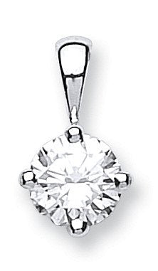 18ct White Gold 0.70ct Claw Set Diamond Solitaire Pendant
