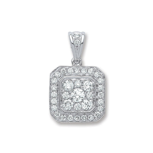 18ct White Gold 0.50ct Gh/vs Diamond Pendant