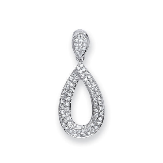 9ct White Gold 0.20ct Pear Diamond Drop Pendant - Fine Necklace - Certified Authentic – Luxury Jewellery by Imperial T