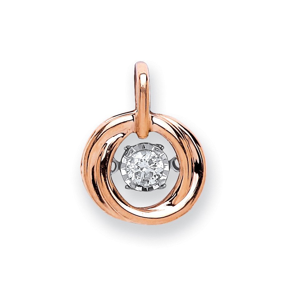 9ct Rose Gold 0.10ct Dancing Diamond Circle Pendant - Fine Necklace - Certified Authentic – Luxury Jewellery by Imperi