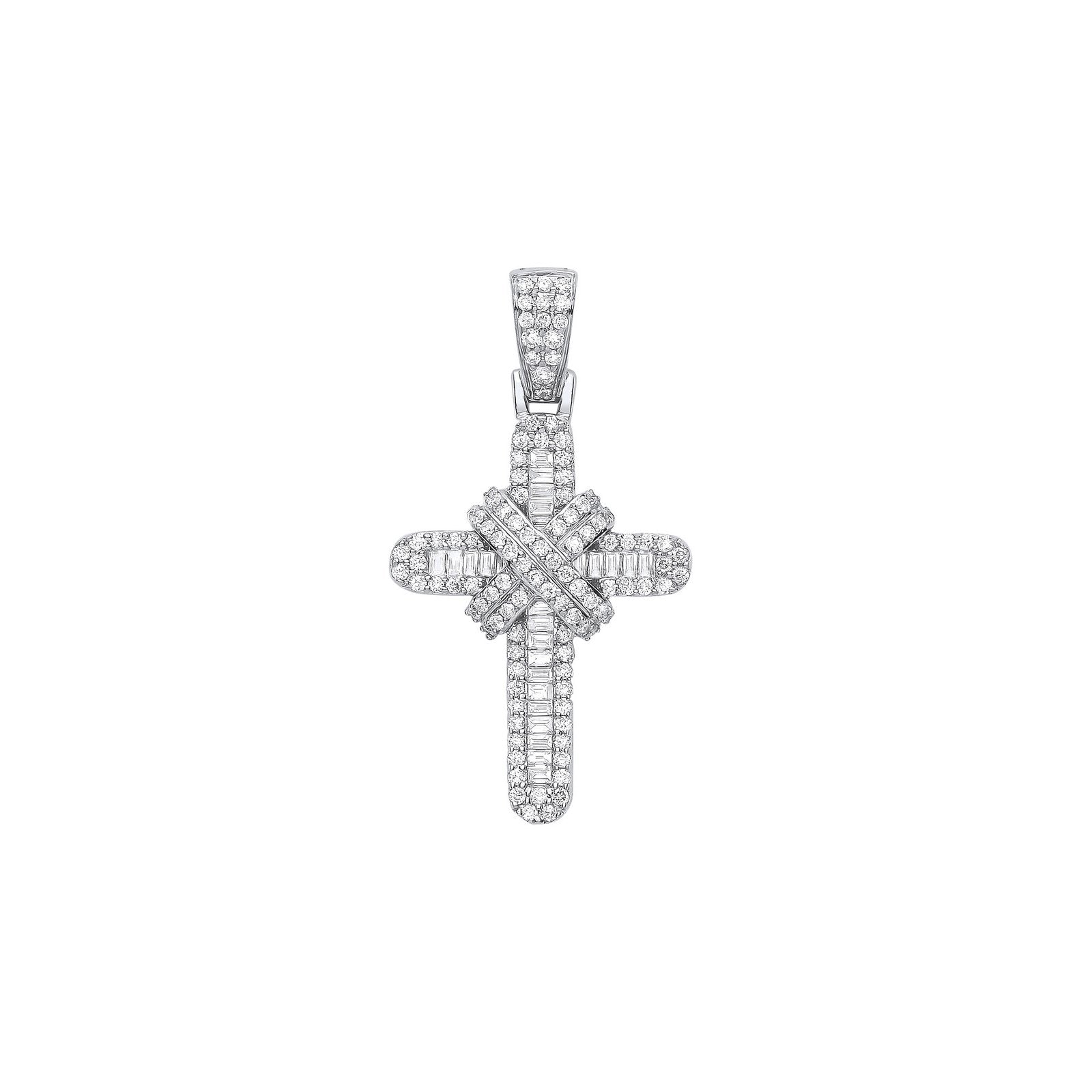 9ct White Gold 0.81ct Diamond Cross - Luxury Watch - Certified Authentic - Swiss Made – Luxury Watch by Imperial Time