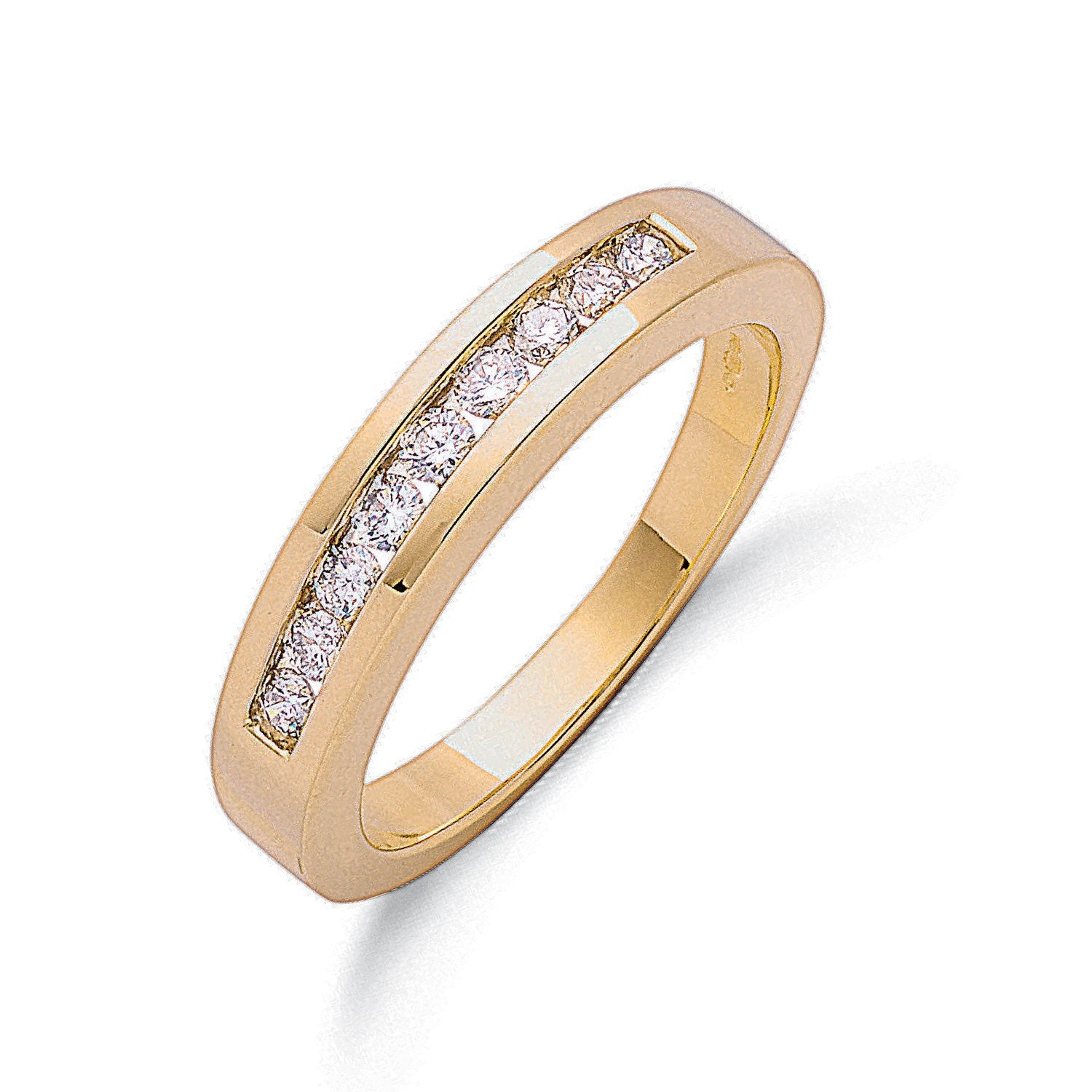 9ct Yellow Gold 0.35ct Diamond Eternity Ring - Fine Ring - Certified Authentic - Swiss Made – Luxury Jewellery by Impe