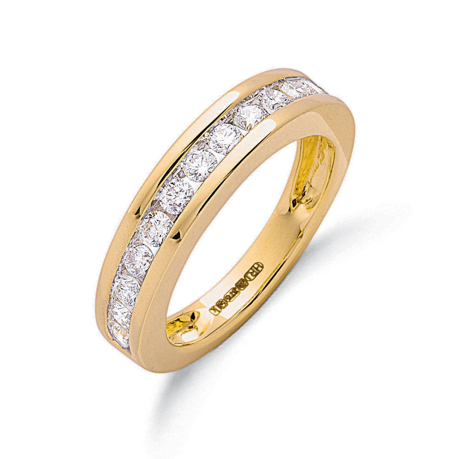 9ct Yellow Gold 0.75ct Diamond Eternity Ring - Fine Ring - Certified Authentic - Swiss Made – Luxury Jewellery by Impe