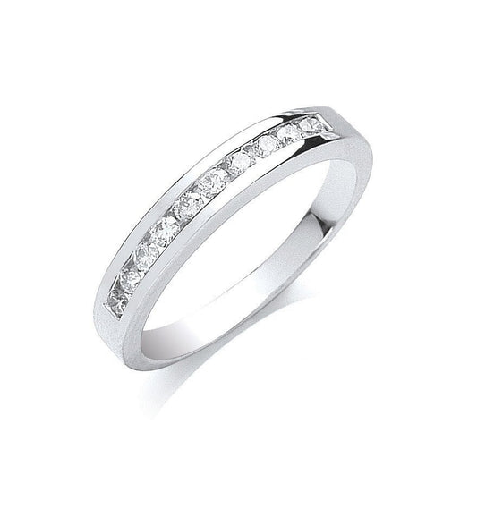 Platinum 0.25ct G/H-vs Diamond Eternity Ring - Fine Ring - Certified Authentic - Swiss Made – Luxury Jewellery by Impe