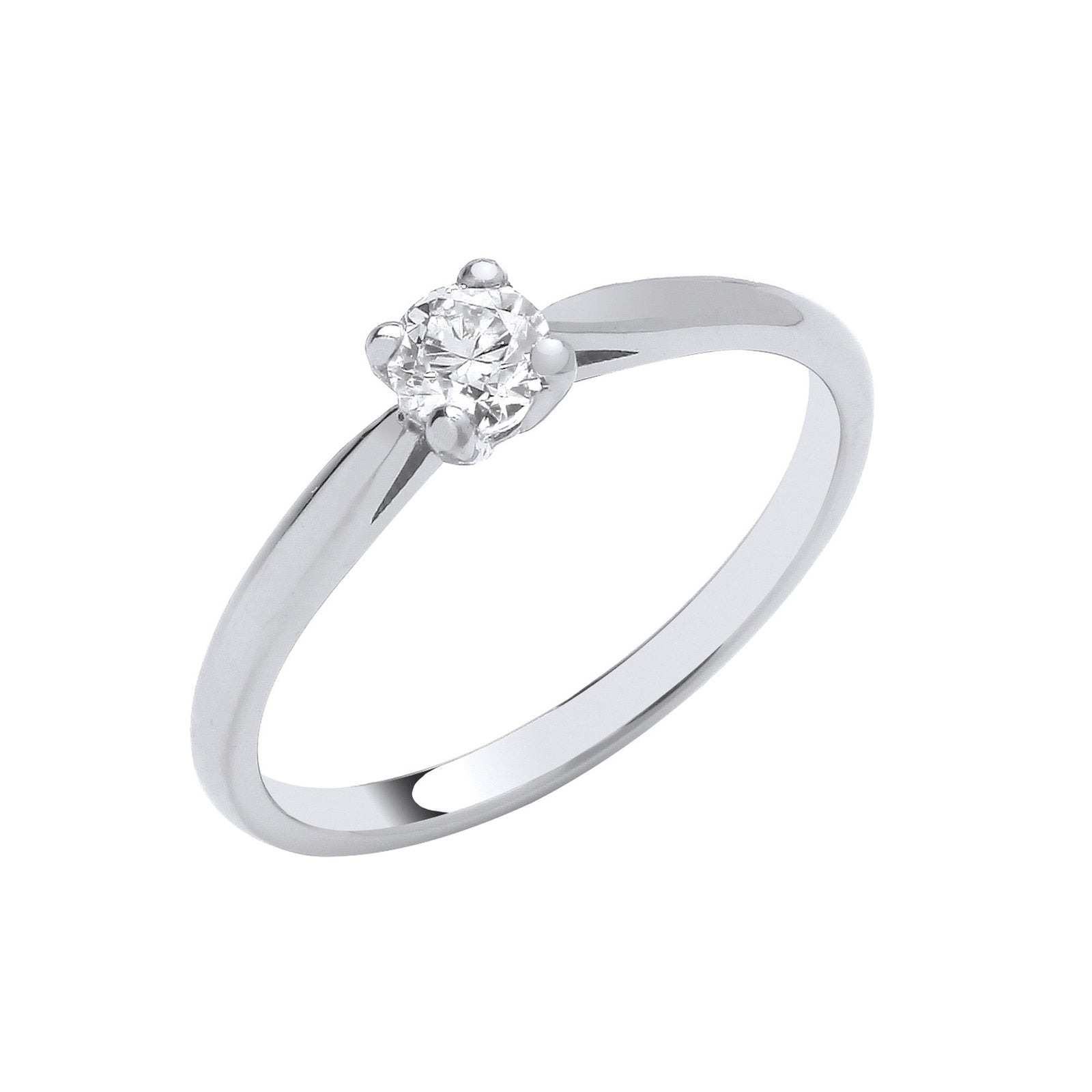 Platinum 0.25ct G/H-Si Diamond Engagement Ring - Fine Ring - Certified Authentic - Swiss Made – Luxury Jewellery by Im