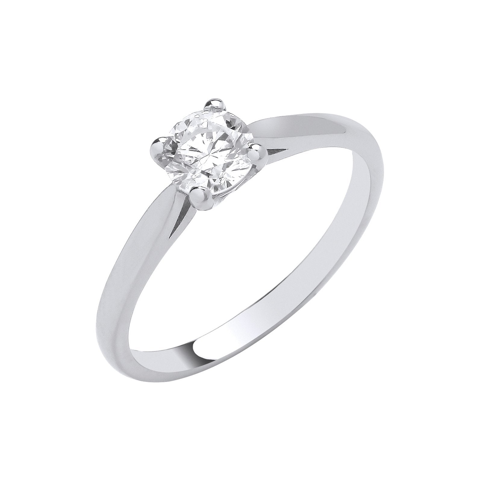 Platinum 0.50ct G/H-Si Diamond Engagement Ring - Fine Ring - Certified Authentic - Swiss Made – Luxury Jewellery by Im