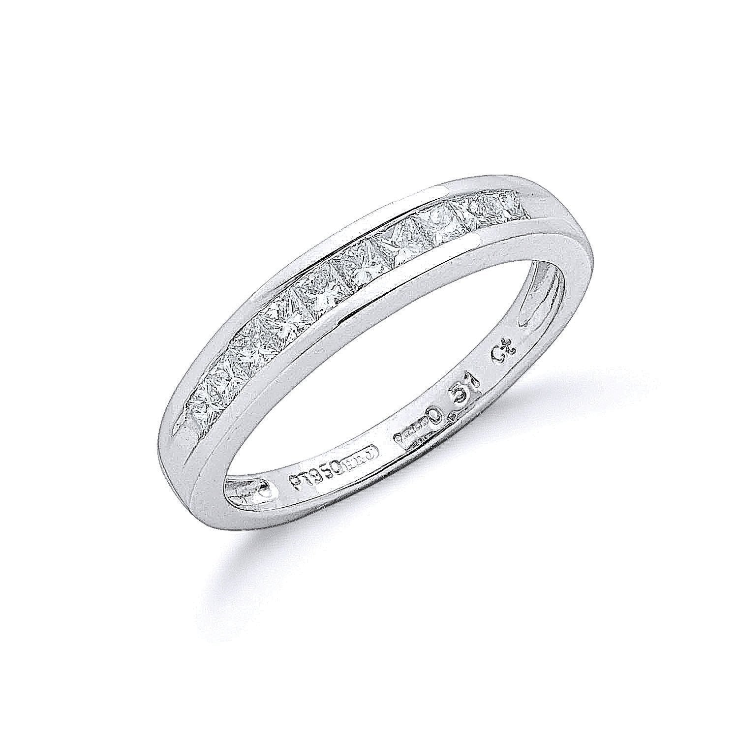 Platinum 0.50ct G/H-vs Princess Cut Eternity Diamond Ring - Fine Ring - Certified Authentic – Luxury Jewellery by Impe