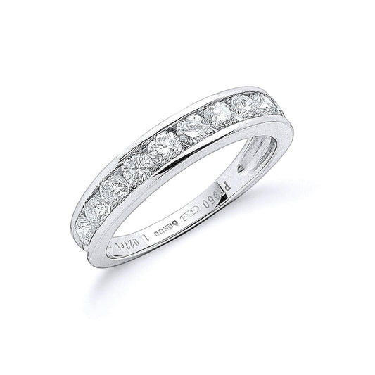 Platinum 1.00ct G/H-vs Diamond Eternity Ring - Fine Ring - Certified Authentic - Swiss Made – Luxury Jewellery by Impe