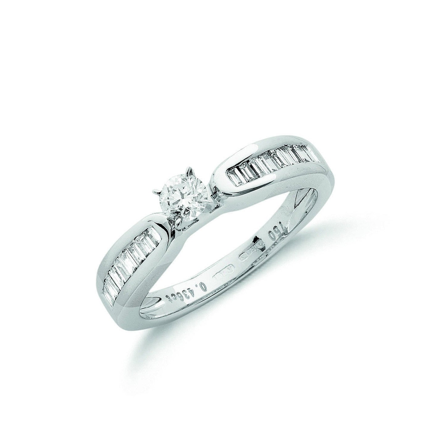 18ct White Gold 0.43ct H-vs Diamond Engagement Ring