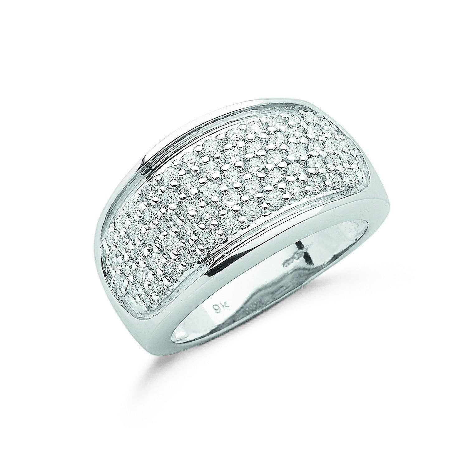 9ct White Gold 1.00ct Diamond Bombay Ring - Fine Ring - Certified Authentic - Swiss Made – Luxury Jewellery by Imperia