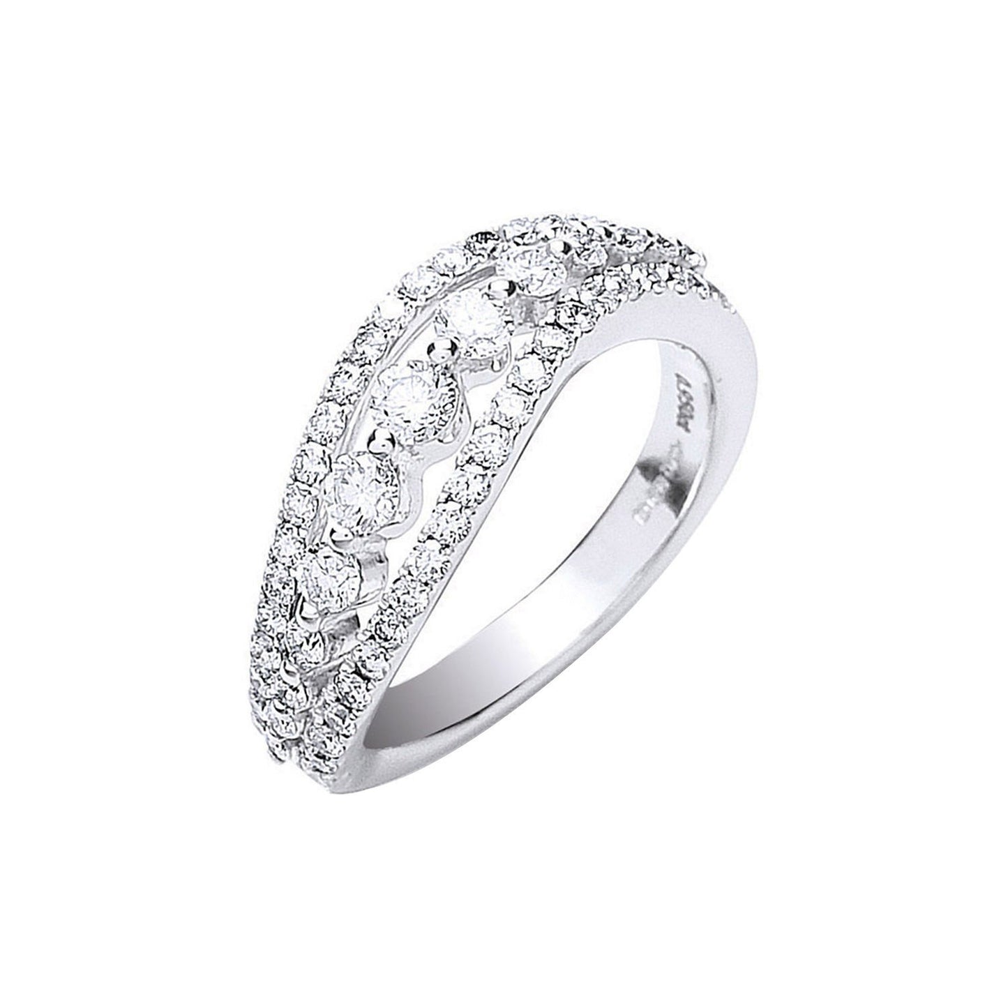 18ct White Gold 1.00ctw Fancy Diamond Ring