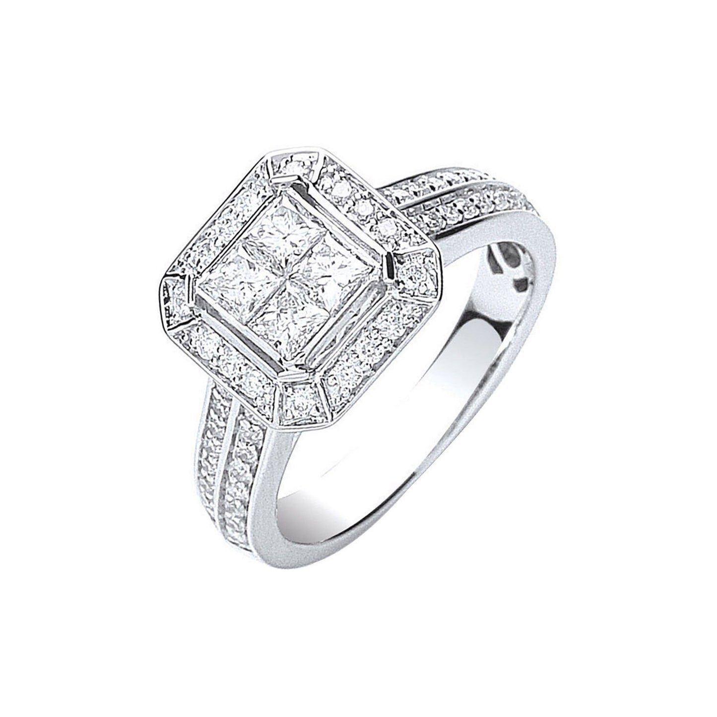 18ct White Gold 1.00ct Diamond Ring
