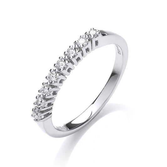 9ct White Gold 0.20ct Diamond Eternity Ring - Fine Ring - Certified Authentic - Swiss Made – Luxury Jewellery by Imper