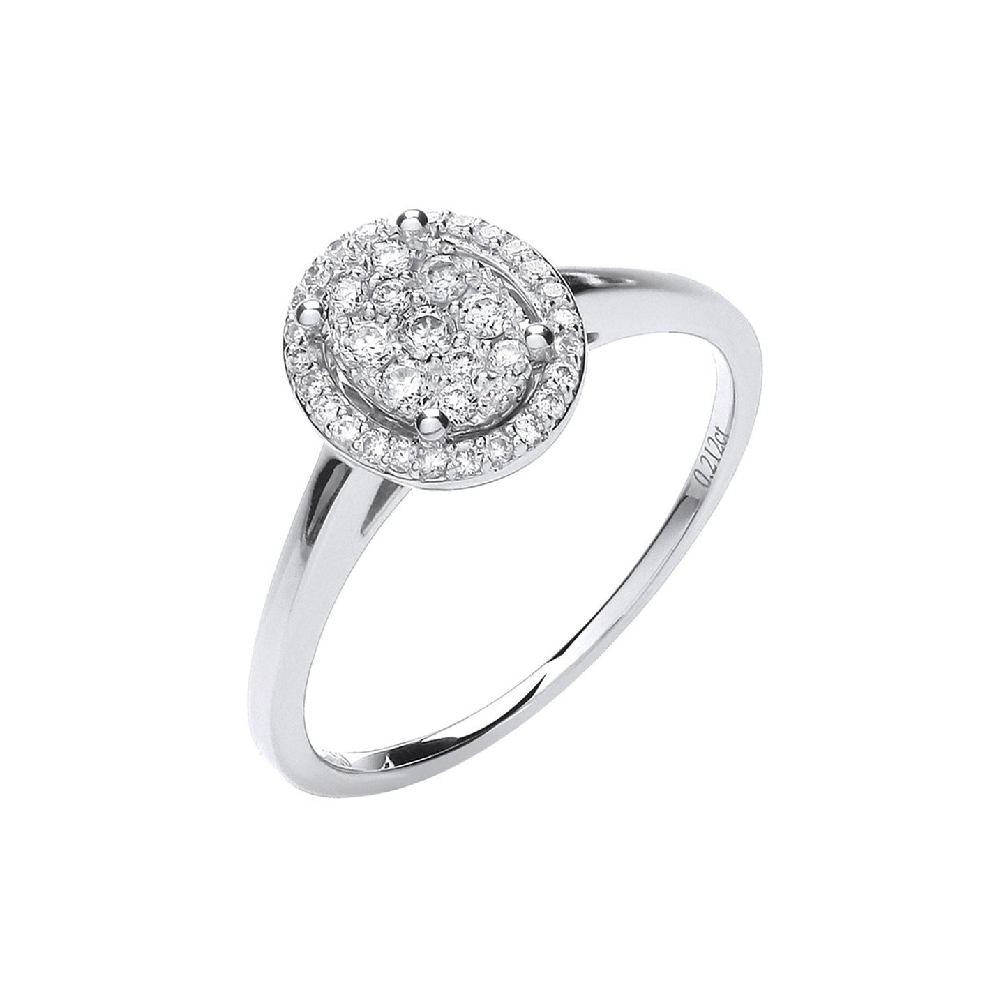 18ct White Gold 0.20ct Diamond Dress Ring