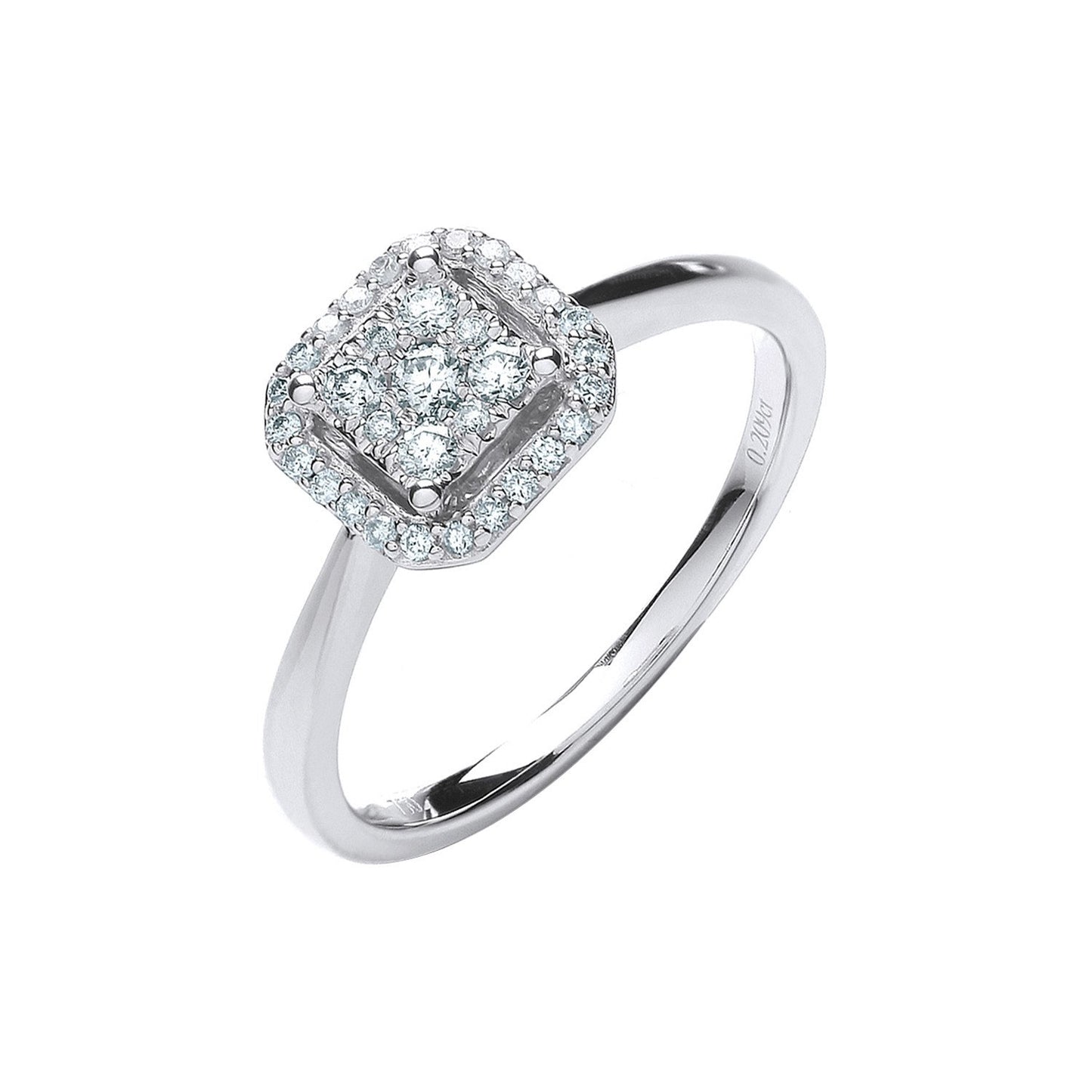 18ct White Gold 0.20ct Diamond Dress Ring