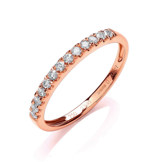 18ct Rose Gold 0.20ctw Half Eternity Ring