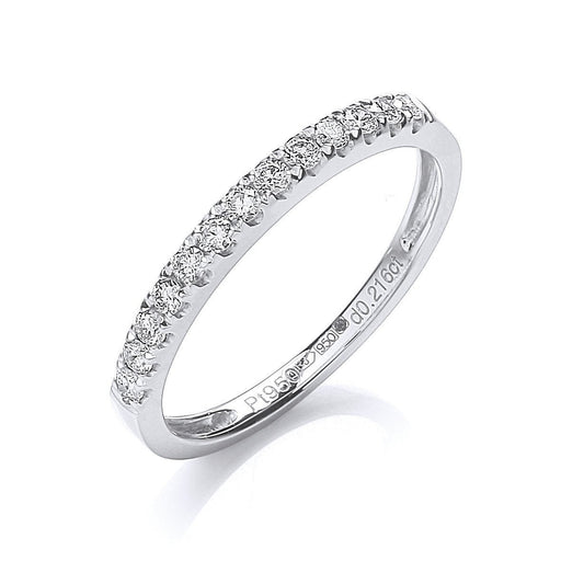 Platinum 0.20ct G/H-Si Half Eternity Diamond Ring - Fine Ring - Certified Authentic – Luxury Jewellery by Imperial Tim