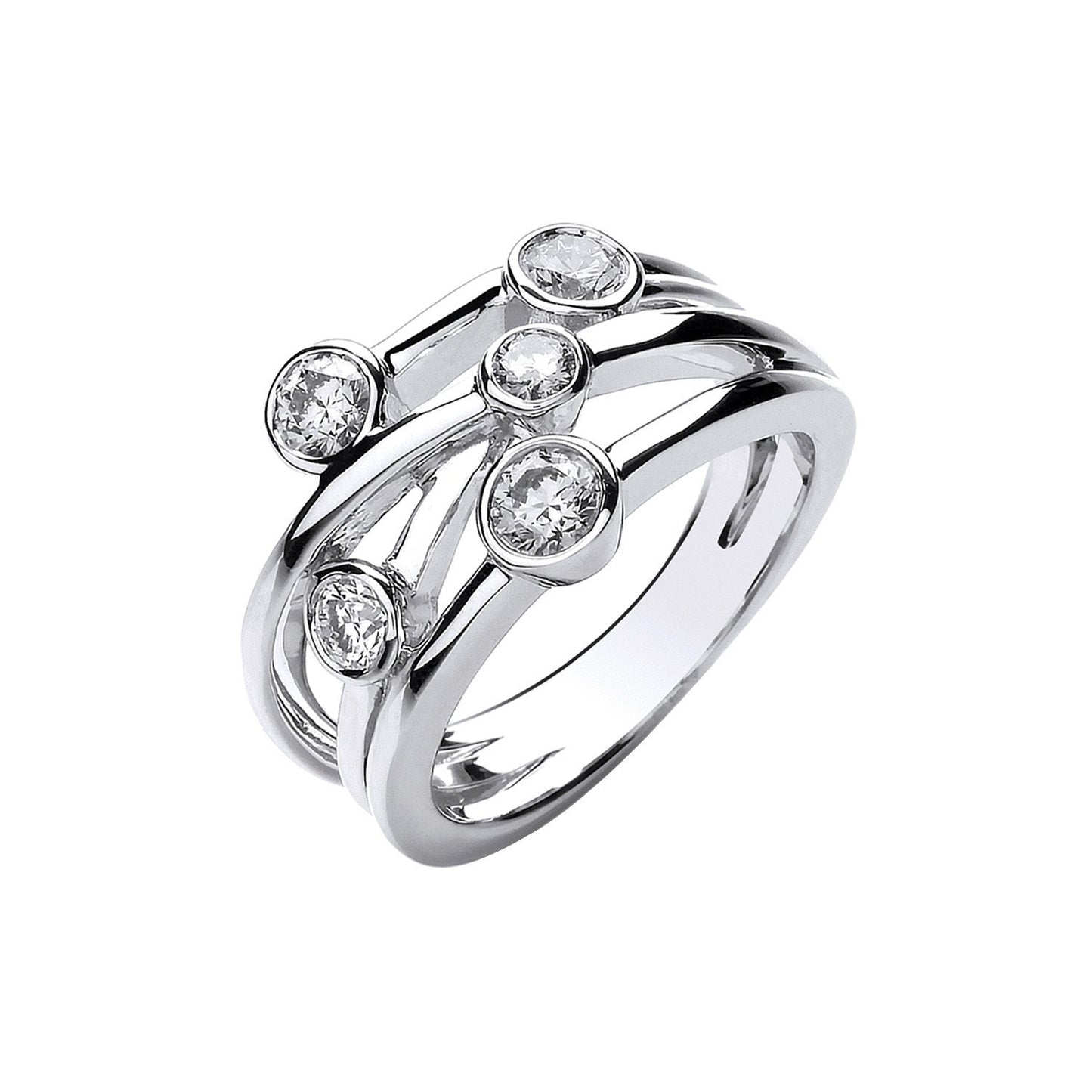 18ct White Gold 0.75ct Gh-si Diamond Dress Ring