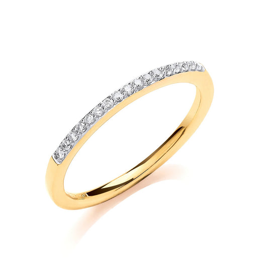 9ct Yellow Gold 0.10ct Eternity Ring - Fine Ring - Certified Authentic - Swiss Made – Luxury Jewellery by Imperial Tim