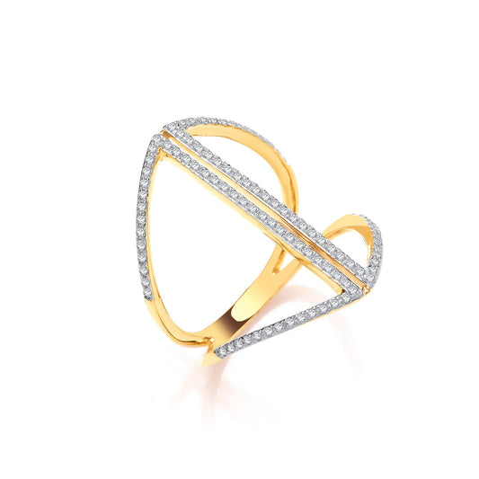 9ct Yellow Gold 0.20ct Dress Ring - Fine Ring - Certified Authentic - Swiss Made - UK Stock – Luxury Jewellery by Impe