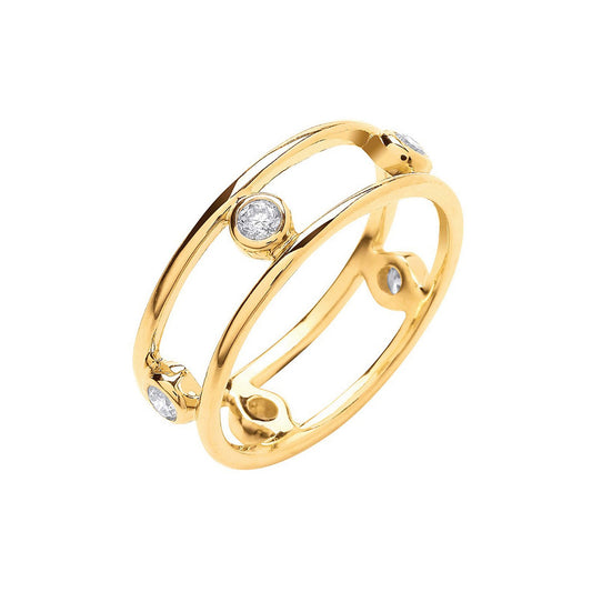 9ct Yellow Gold 0.25ctw Diamond Ring - Fine Ring - Certified Authentic - Swiss Made – Luxury Jewellery by Imperial Tim