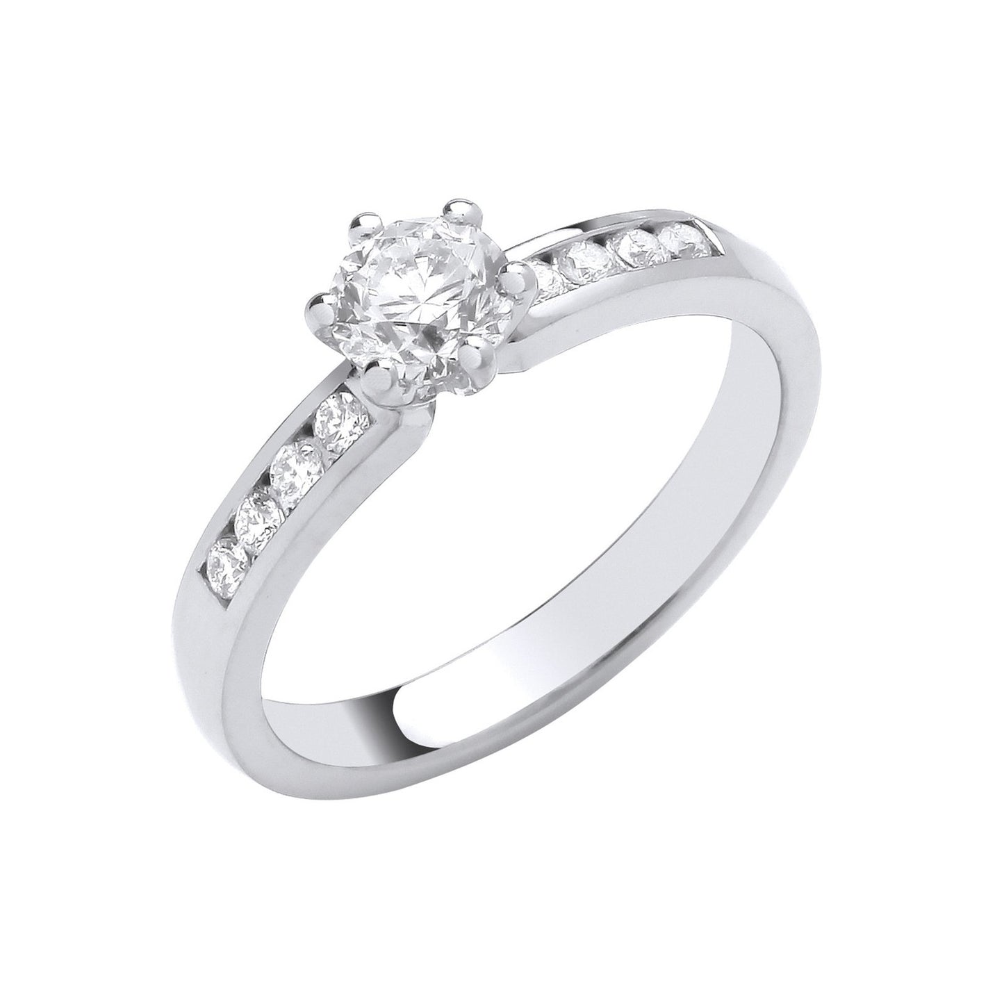 Platinum 0.70ctw Brilliant Cut Diamond Ring - Fine Ring - Certified Authentic - Swiss Made – Luxury Jewellery by Imper