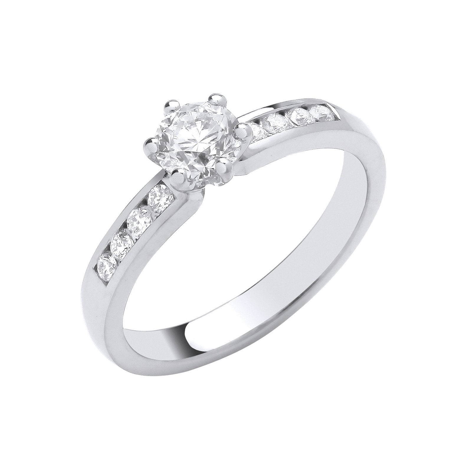 Platinum 0.70ctw Brilliant Cut Diamond Ring - Fine Ring - Certified Authentic - Swiss Made – Luxury Jewellery by Imper