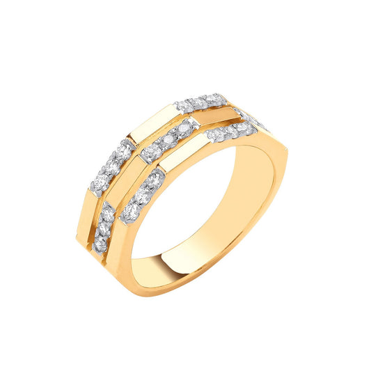 9ct Yellow Gold 0.33ctw Diamond Ring - Fine Ring - Certified Authentic - Swiss Made – Luxury Jewellery by Imperial Tim
