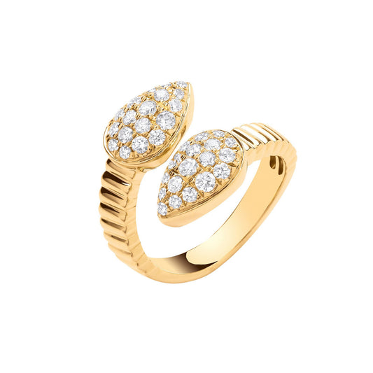 9ct Yellow Gold Serpent Fancy Ring 0.70ctw - Fine Ring - Certified Authentic - Swiss Made – Luxury Jewellery by Imperi