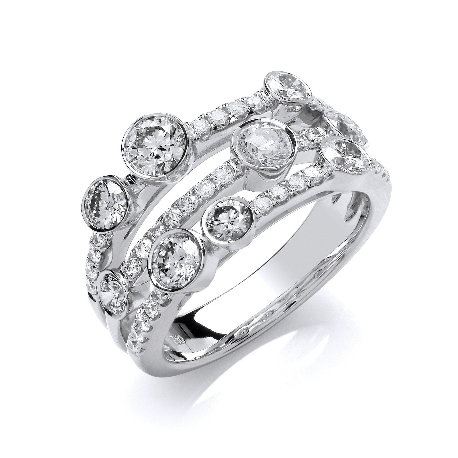 Platinum 1.70ct Gh/Si Diamond Dress Ring - Fine Ring - Certified Authentic - Swiss Made – Luxury Jewellery by Imperial