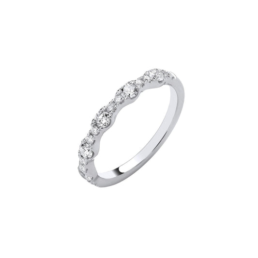 18ct White Gold 0.40ctw Half Eternity Ring