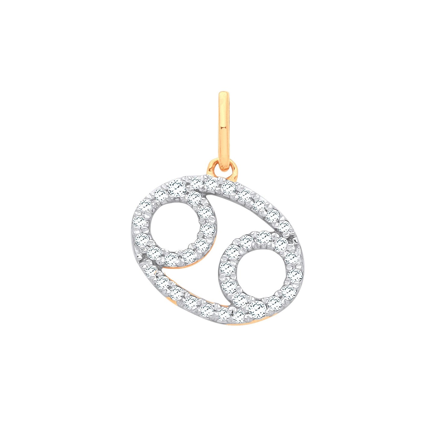 9ct Yellow Gold Cancer Zodiac 0.20ct Pendant - Fine Necklace - Certified Authentic - Swiss Ma – Luxury Jewellery by Im