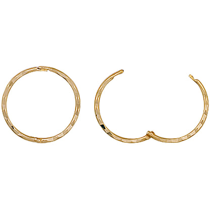 9ct Yellow Gold 12mm D/C Hinged Sleepers – product view