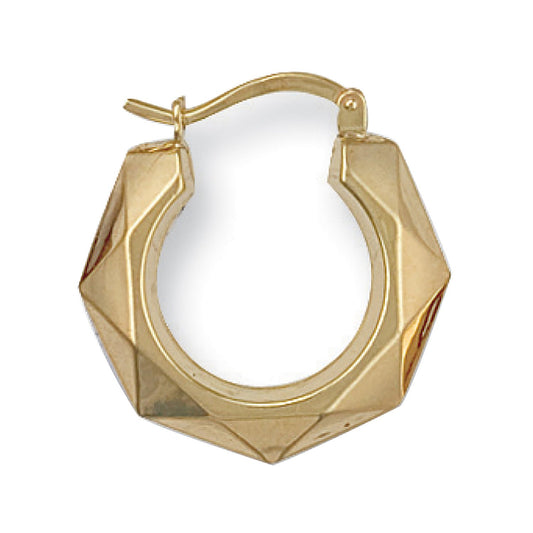 Yellow Gold 19mm Fancy Creoles