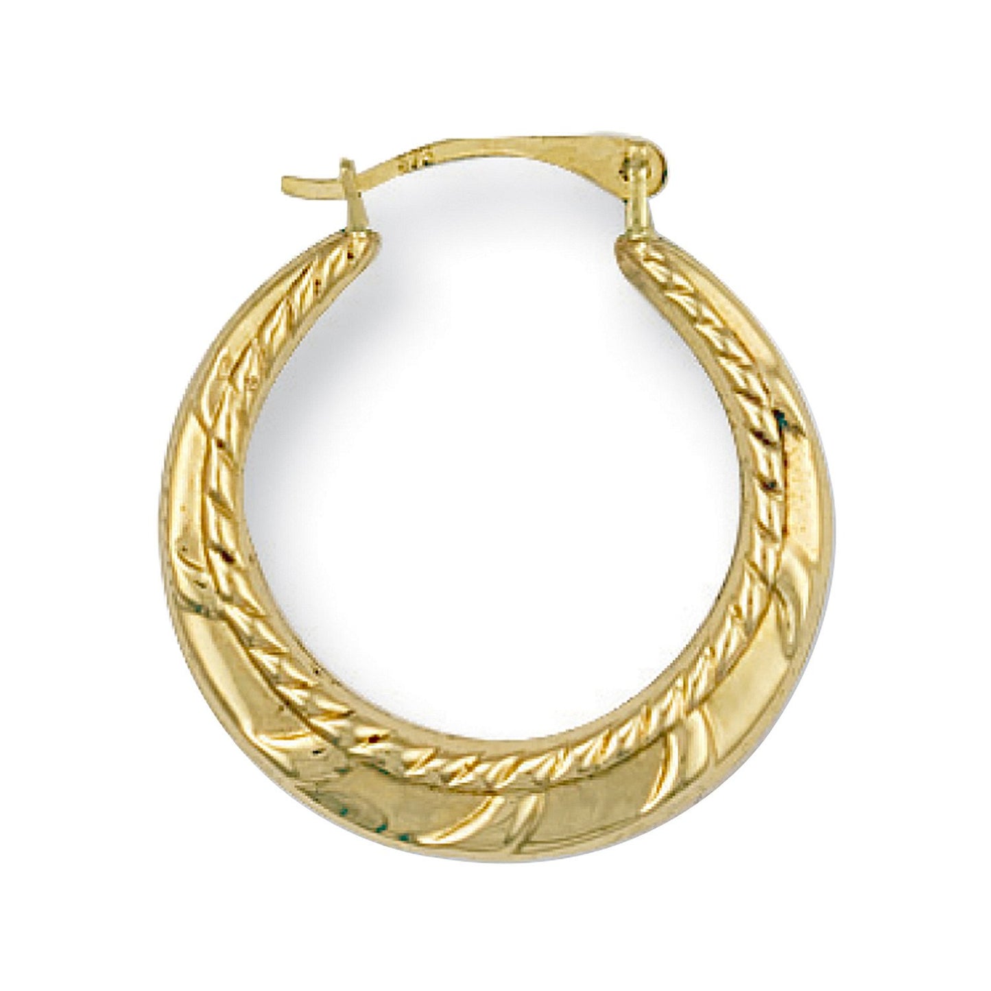Yellow Gold 21mm Fancy Creoles