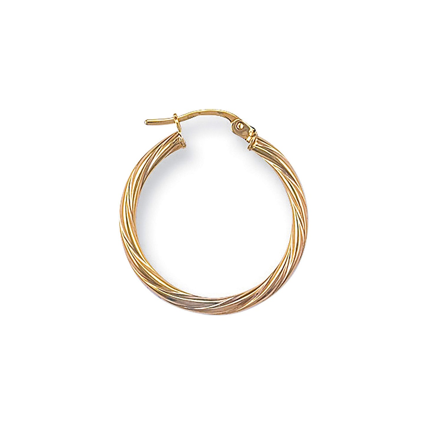 Yellow Gold 23mm Twisted Hoop Earrings