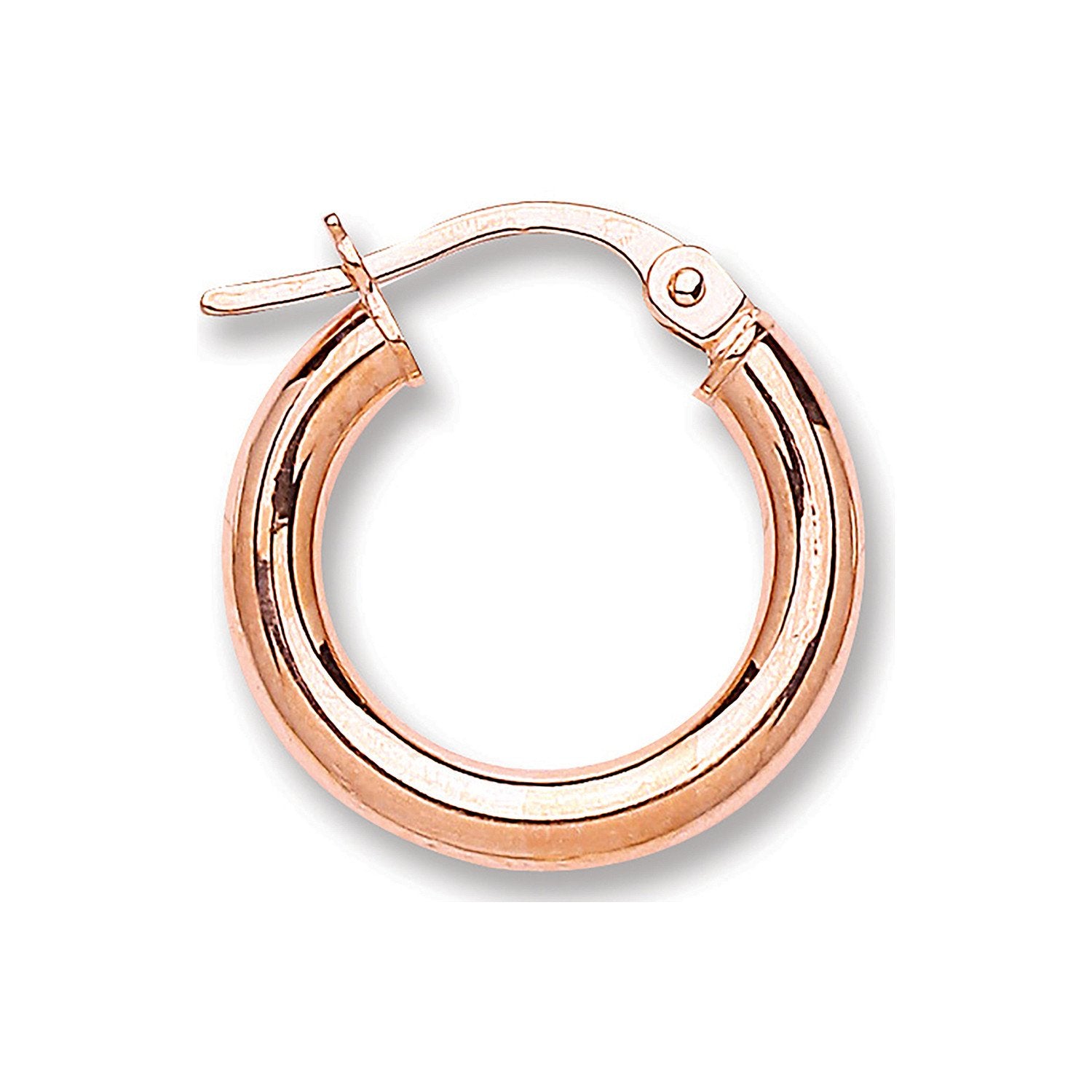Rose Gold 15mm Round Tube Hoop Earrings - Fine Ring - Certified Authentic - Swiss Made – Luxury Jewellery by Imperial