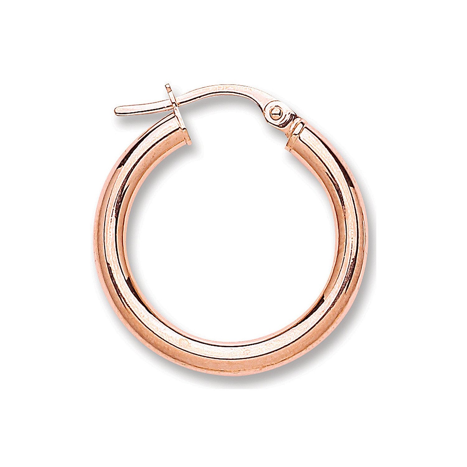 Rose Gold 20mm Round Tube Hoop Earrings - Fine Ring - Certified Authentic - Swiss Made – Luxury Jewellery by Imperial