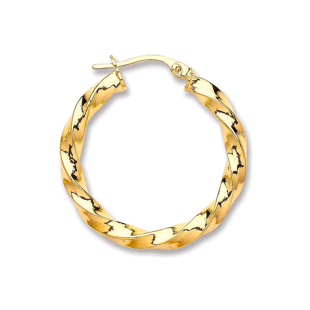 Yellow Gold 26mm Twist Hoop