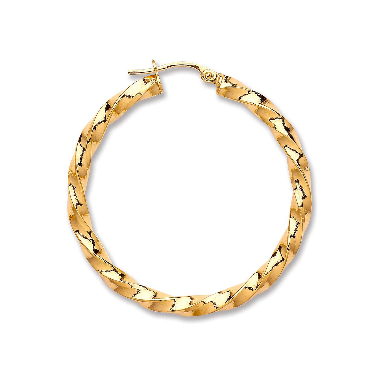 Yellow Gold 36mm Twist Hoop