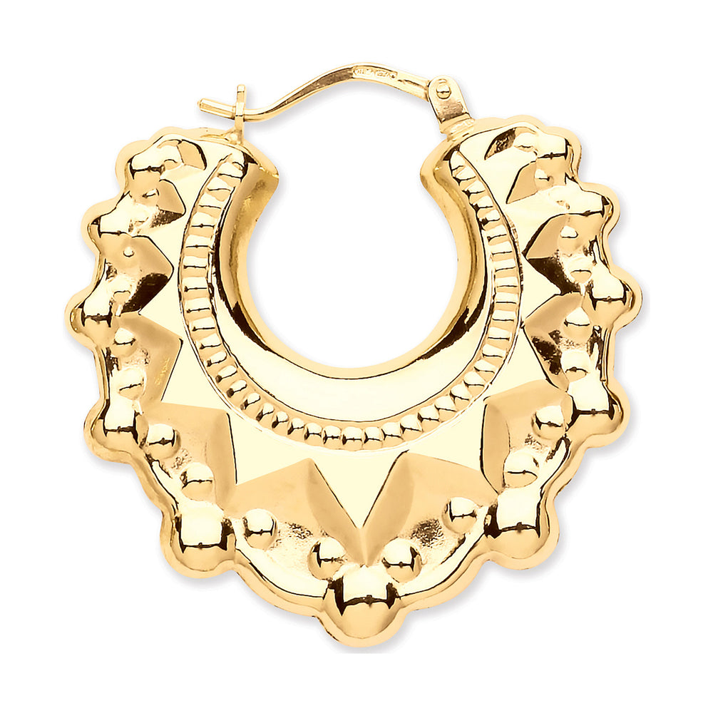 Yellow Gold Traditional Creoles Earrings