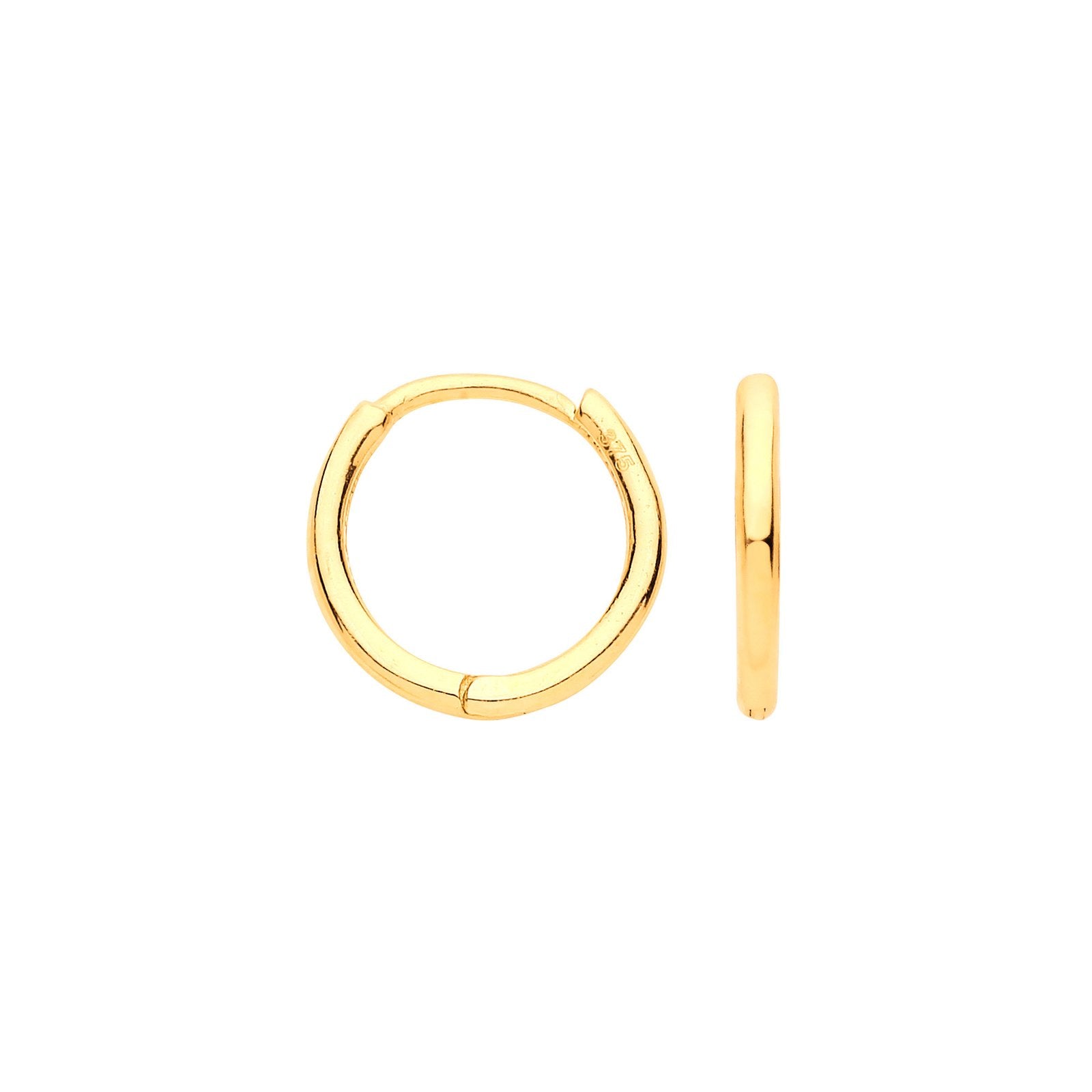 Yellow Gold 10mm Plain Hinged Sleepers - Luxury Watch - Certified Authentic - Swiss Made – Luxury Watch by Imperial Ti