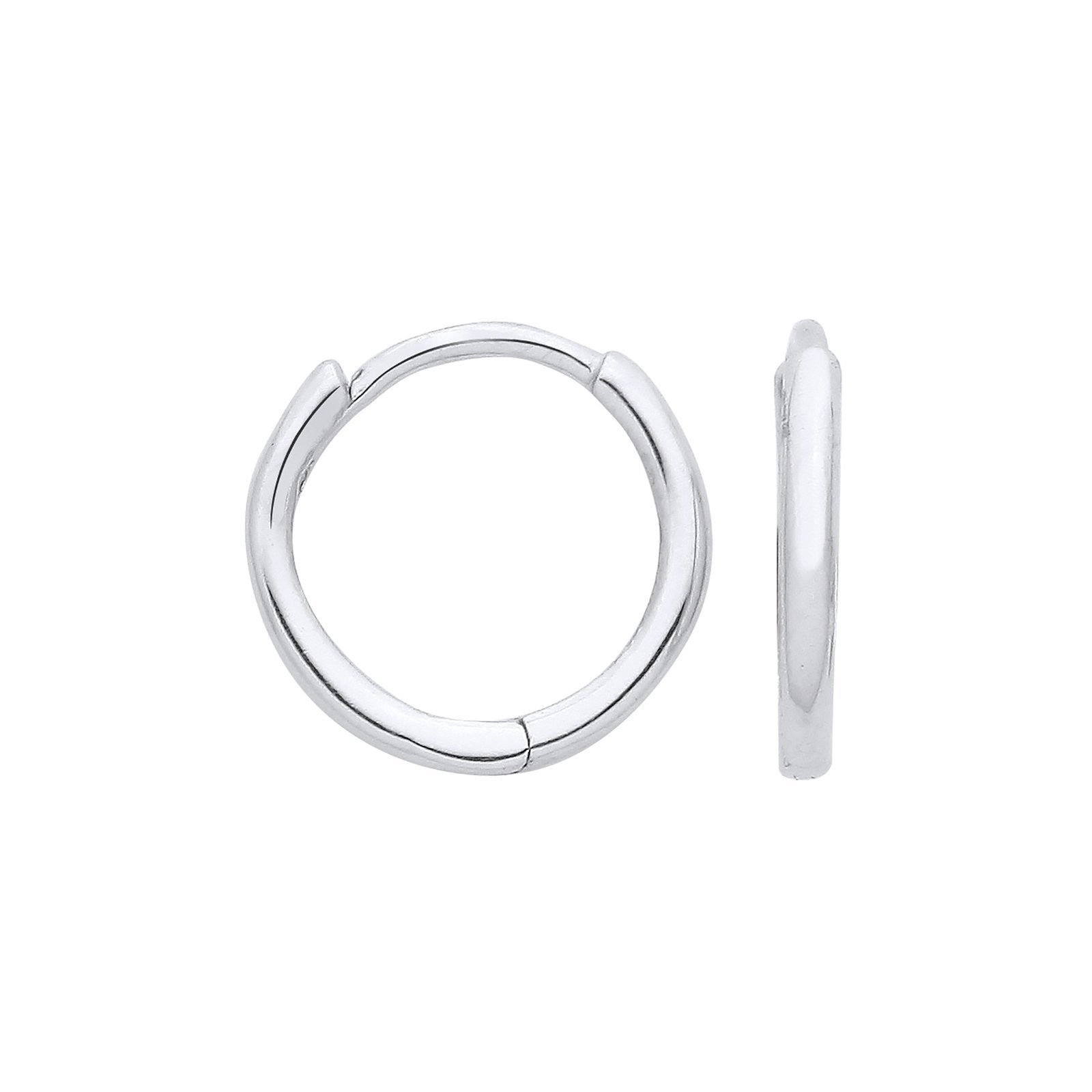 White Gold 10mm Plain Hinged Sleepers - Luxury Watch - Certified Authentic - Swiss Made – Luxury Watch by Imperial Tim