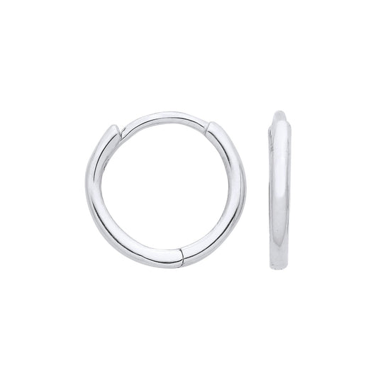 White Gold 10mm Plain Hinged Sleepers - Luxury Watch - Certified Authentic - Swiss Made – Luxury Watch by Imperial Tim