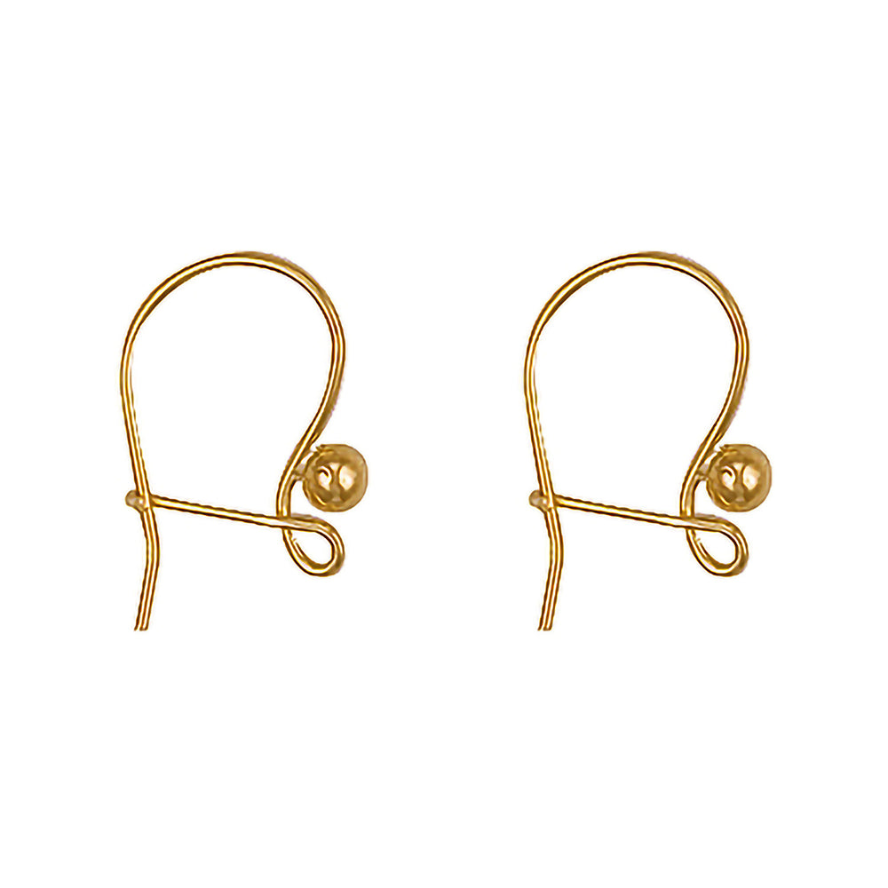 Yellow Gold Earring Wires (Pack of 2 pairs) – product view