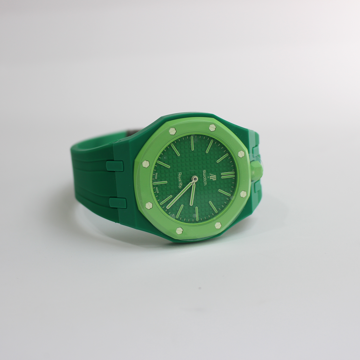 AP Swatch Royal Pop GREEN EIGHT Bio-ceramic Pocket Watch