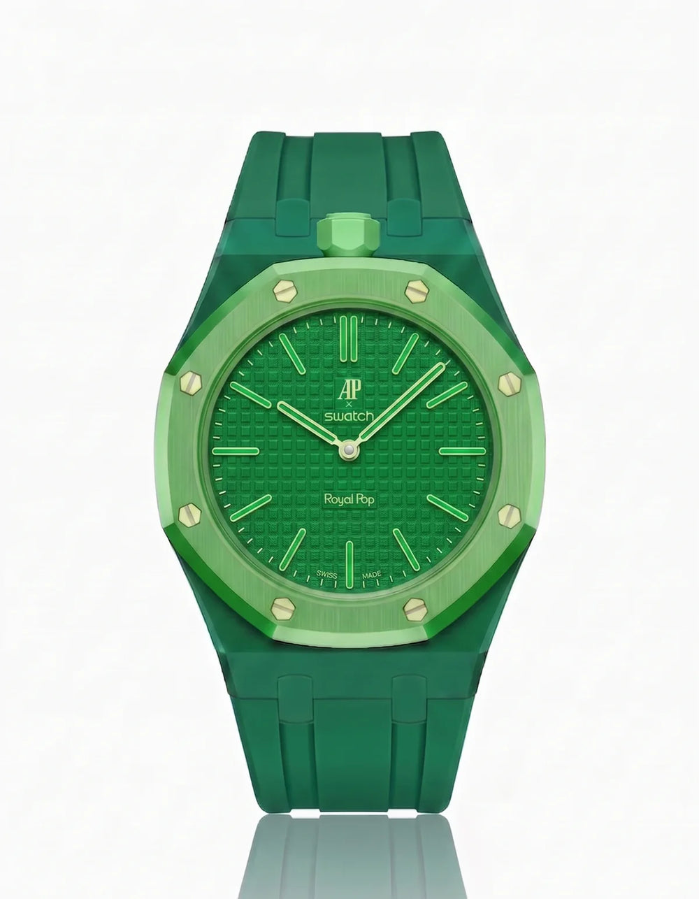 AP Swatch Royal Pop GREEN EIGHT Bio-ceramic Pocket Watch SSX03G100N Audemars Piguet Collaboration New Unworn