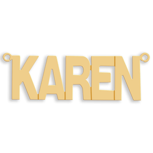 9ct Gold Large Block Style Nameplate - luxury watches London - Kensington  jeweller | Imperial Time UK Ltd, Kensington